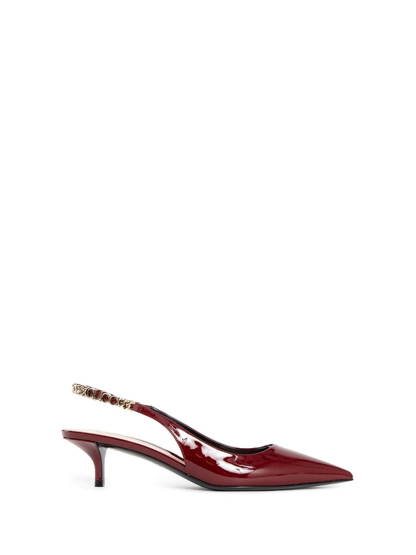 Signoria Logo Chain Slingback Heel