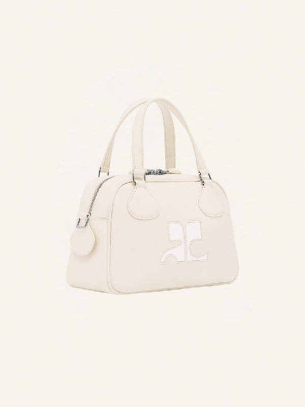 Re-edition Logo Leather Bowling Tote Bag