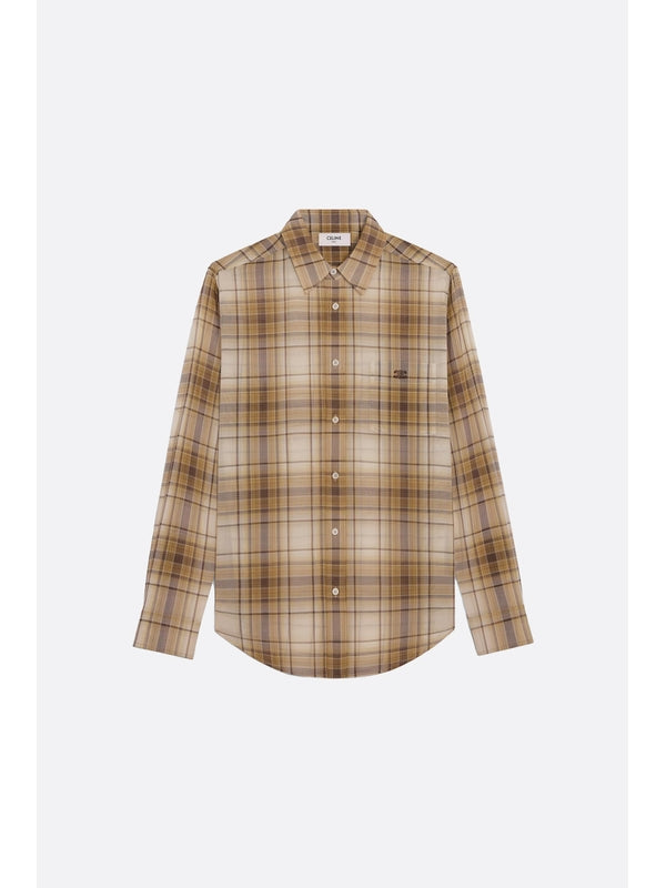 Celine Beige Checked Shirts