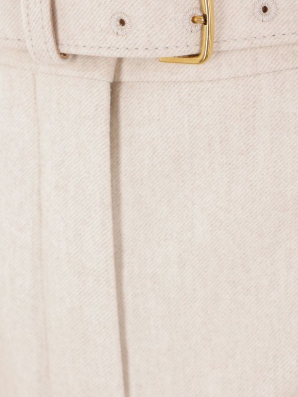 Belt Detail Virgin Wool
  Cashmere Pants