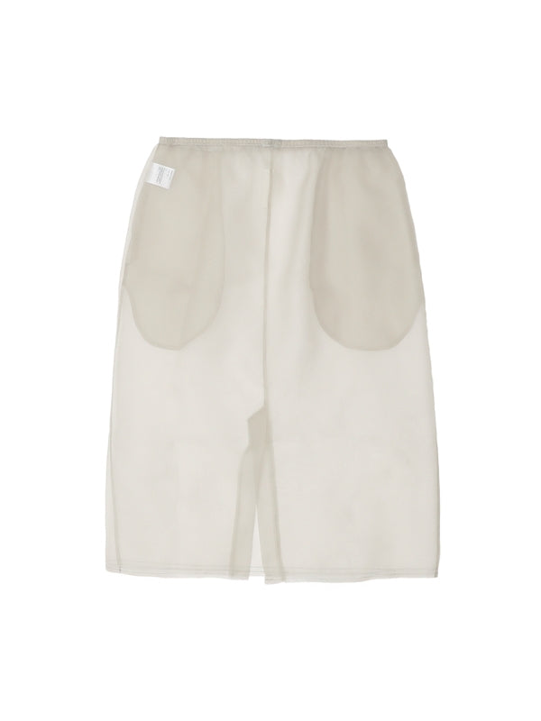 Creased Silk Slip Skirt