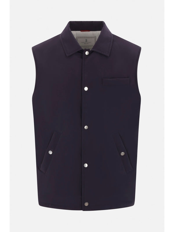 Button Nylon Vest