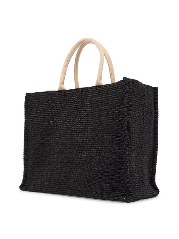 Logo Embroidery Raffia Tote Bag