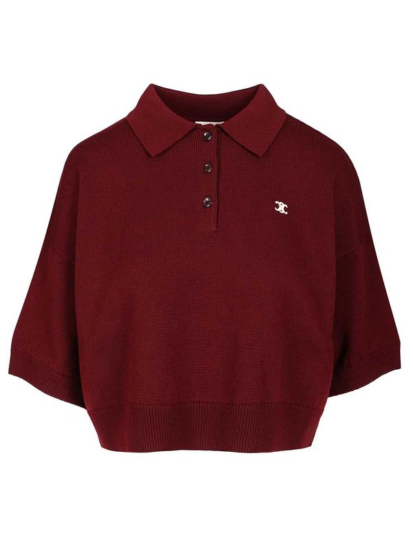 Triomphe Logo Knit Polo Shirt