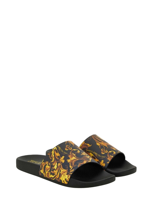Versace Black Slides