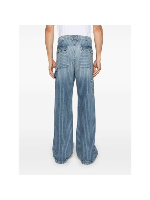 Pinstripe Denim Pants