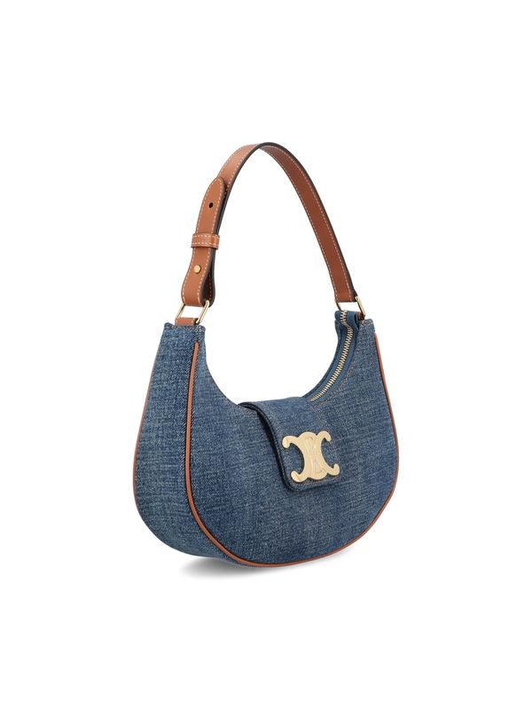Ava Triomphe Denim Medium Shoulder Bag