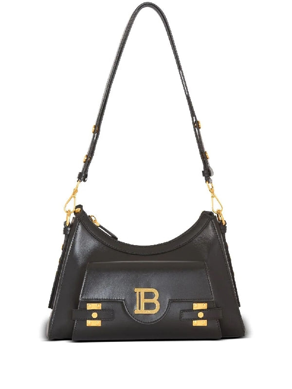 B Buzz Logo Leather Shoulder Bag