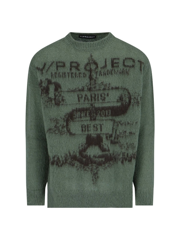 Y/PROJECT - Logo Jacquard Knit - Jente