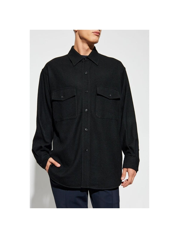 Chest Pocket Wool Shirt