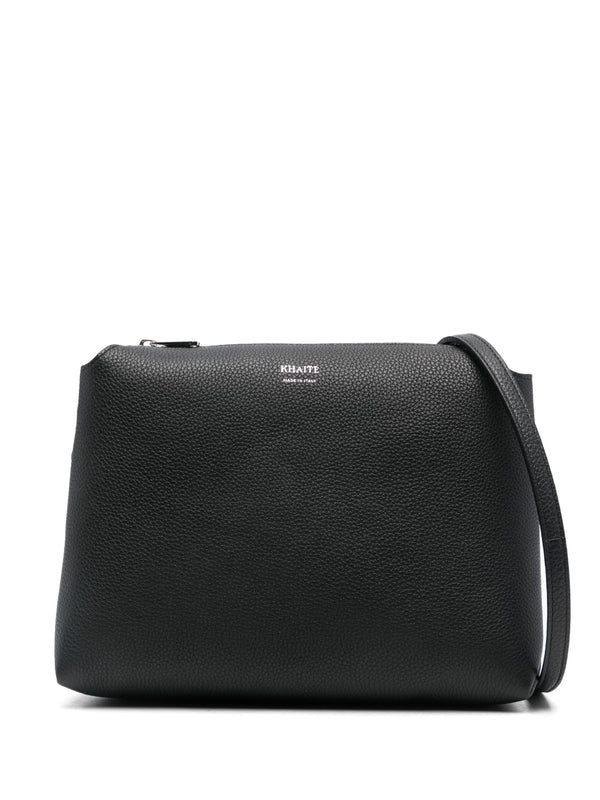 Lina Logo Grain Leather Medium Cross Bag