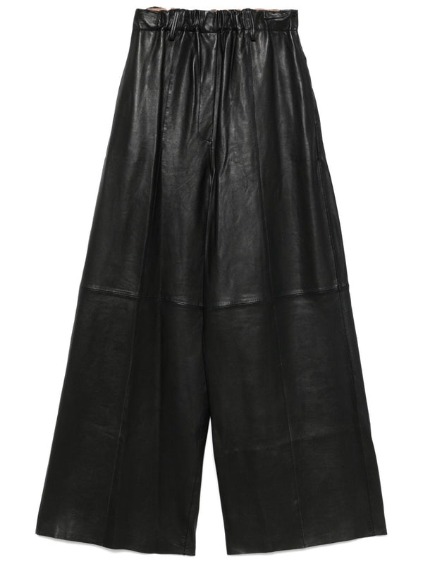 Wide Banding
  Leather Pants