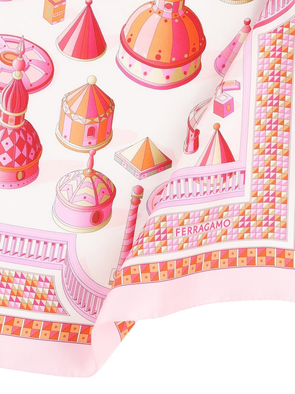 Nadir Graphic Print Silk Scarf