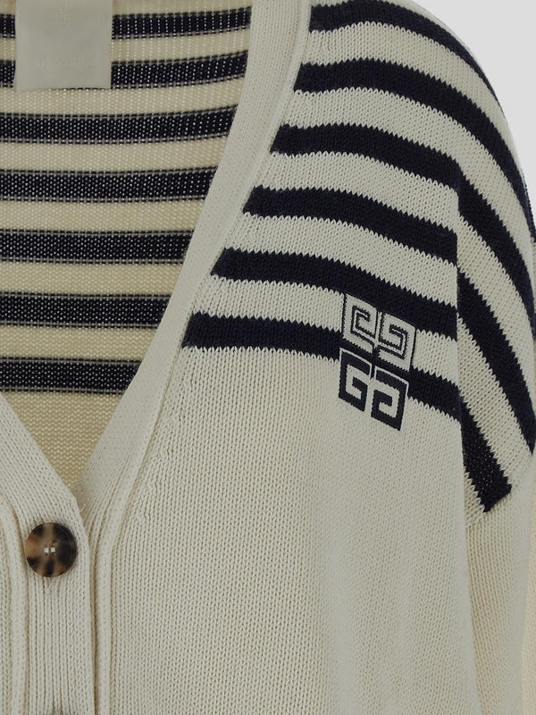 4g Logo Stripe Cardigan