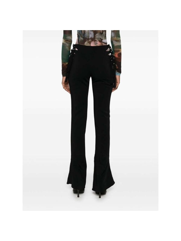 Side Buckle Detail Flared Pants