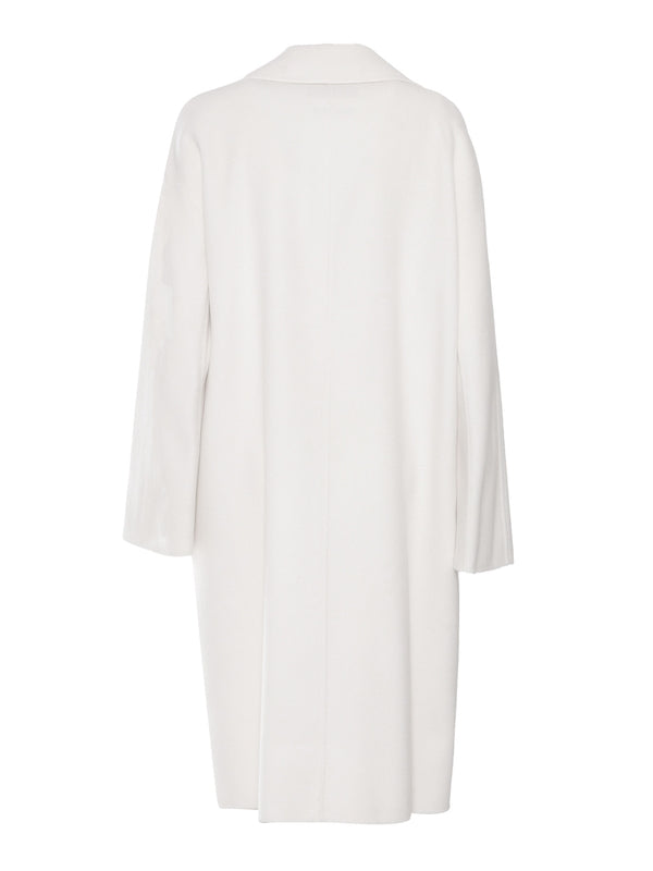 【送料&関税込】Max Mara Studio White Triacetate Blend Pagin MAX MARA STUDIO - LONG WOOL TRENCH-COAT | Tozzibologna