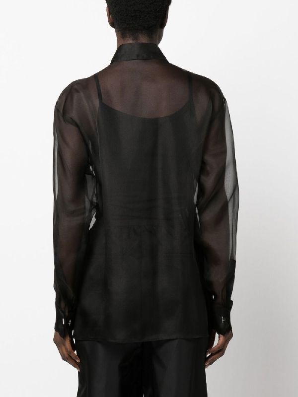 Semi-Sheer Silk Shirt