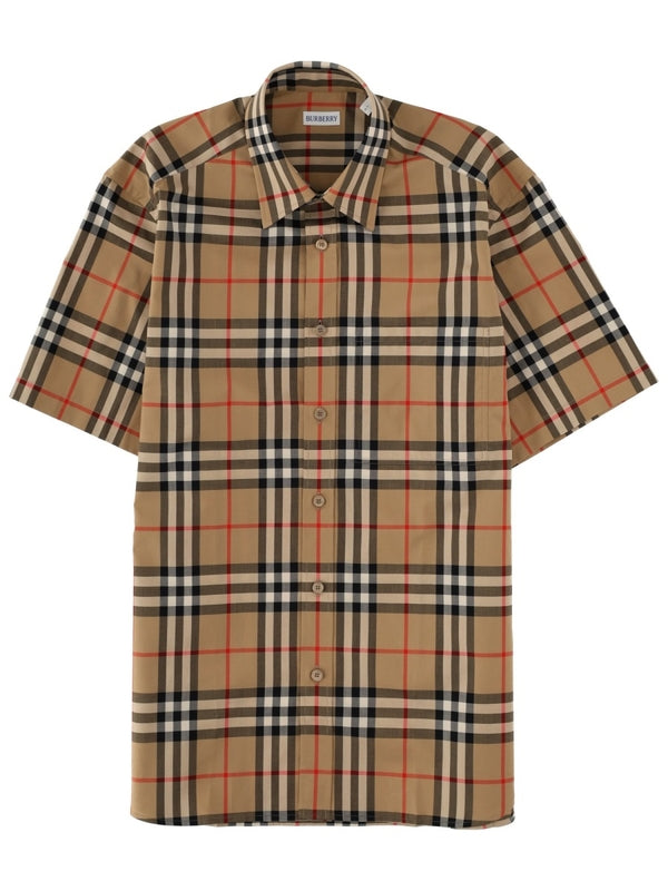 Burberry Beige Checked Shirts