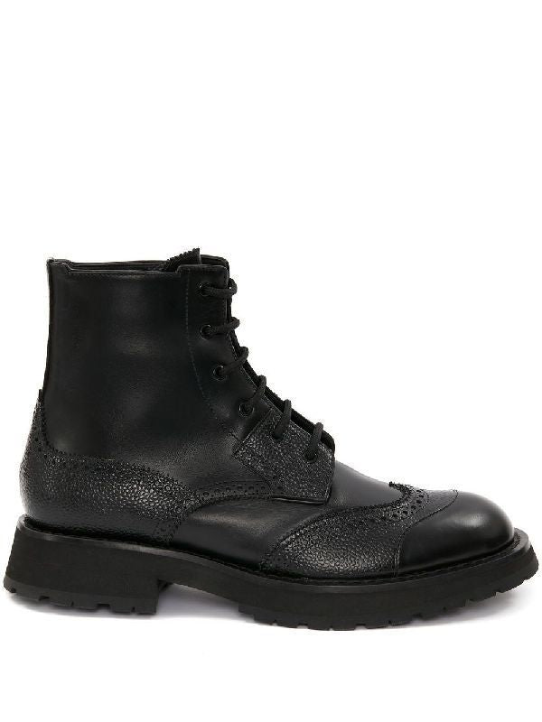 Punk Worker Brogue Lace-Up Boots