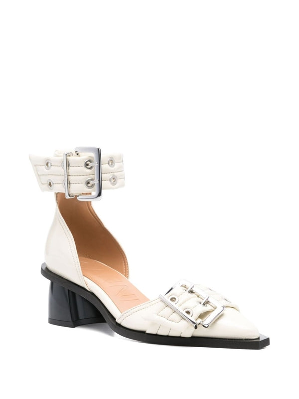 Double Buckle Strap Pumps Heel