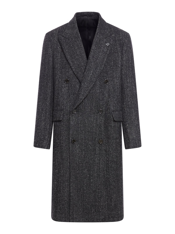 Wool Blend Double Breasted
  Coat