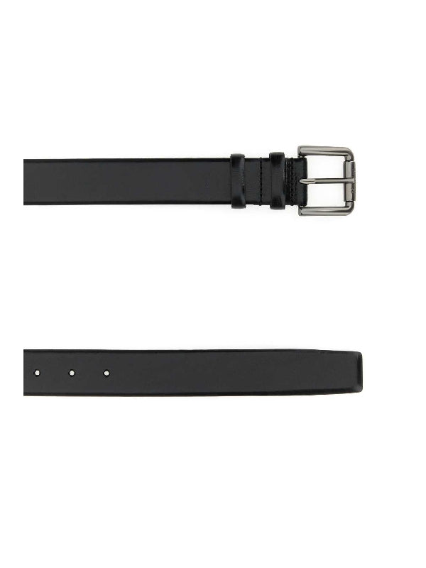 Buckle Black Leather Belt