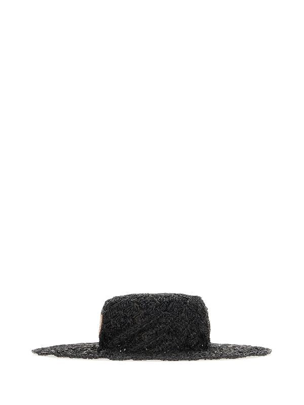 Logo Patch Raffia Fedora