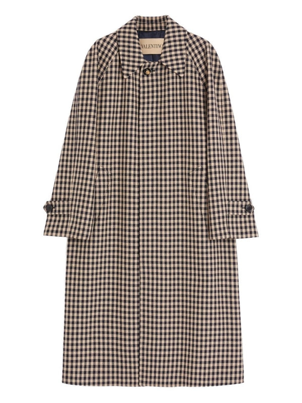 Valentino Beige Checked Coats