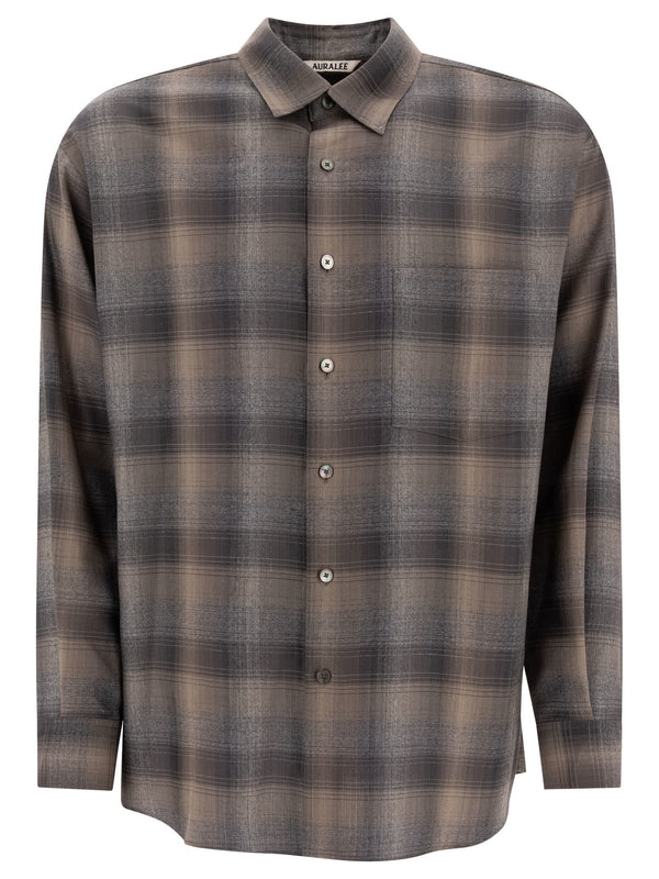 スーパーライトウールチェックシャツ