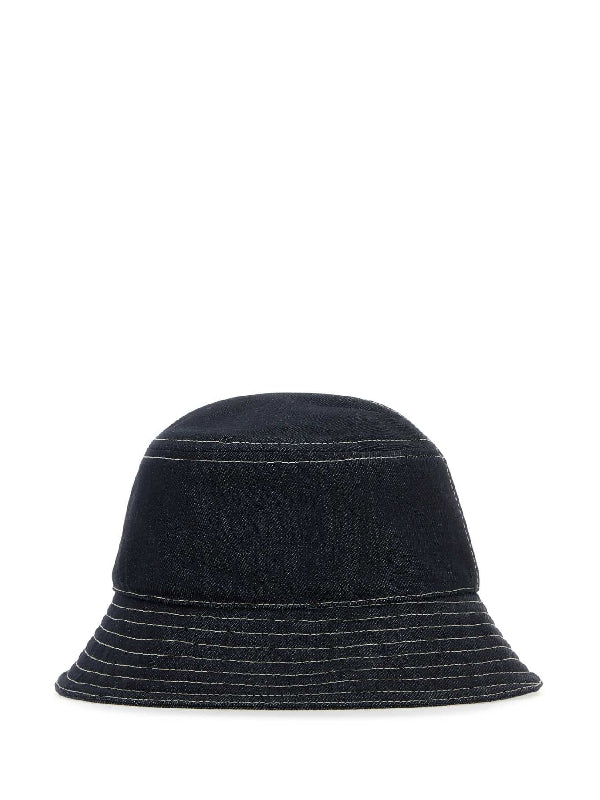 FF Logo Embroidery Denim Bucket Hat