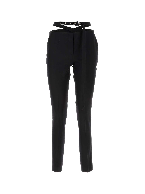 Waist Cutout Strap Pants