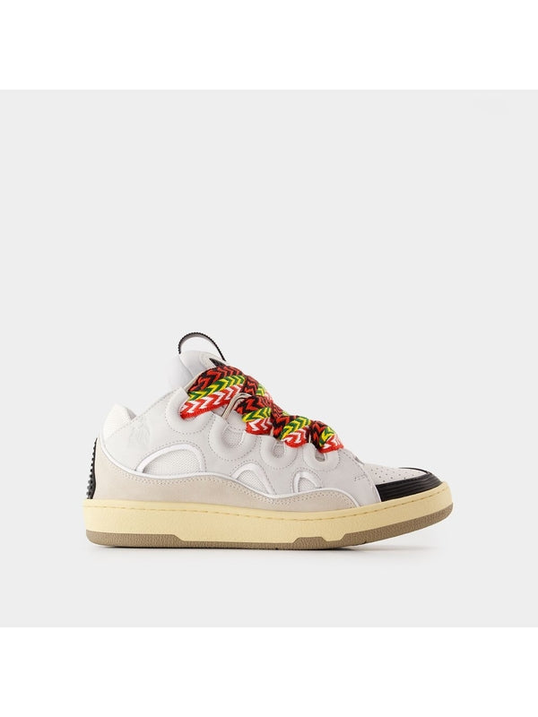 White Curve Sneakers