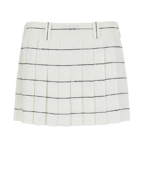 Sable Stripe Mini Skirt