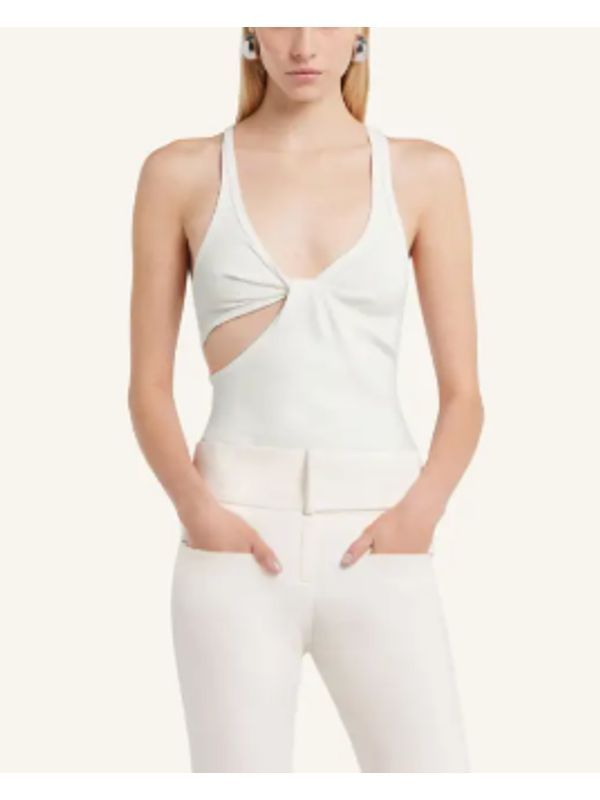 Twist Cutout Sleeveless Top