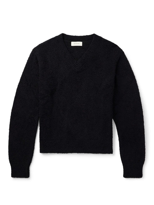 Black V-neck Knit