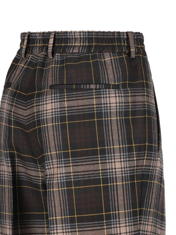 Tartan Check Wool Pants