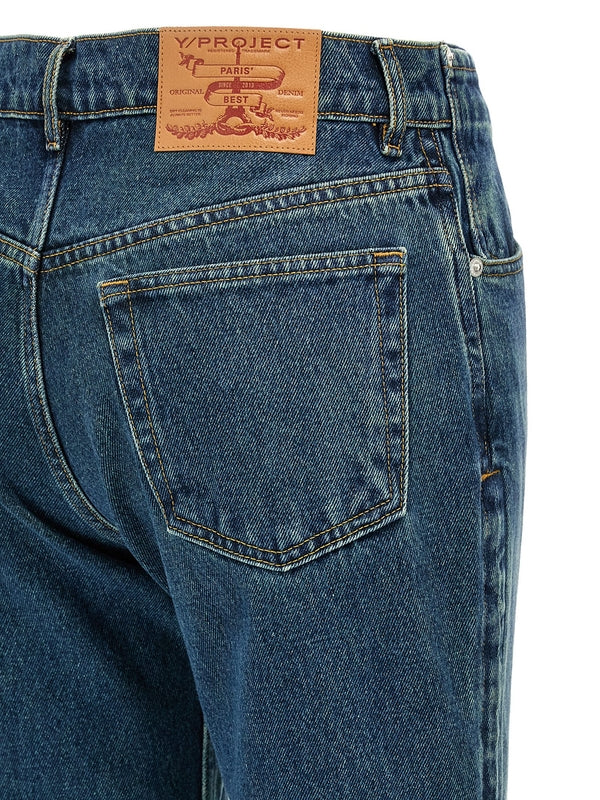 Back Logo Patch Denim Pants