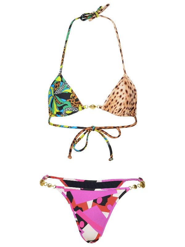 Splash Metal Detail Bikini Set