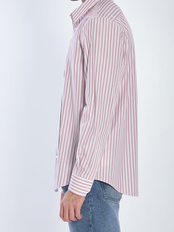 Triomphe Logo Embroidered Stripe Shirt