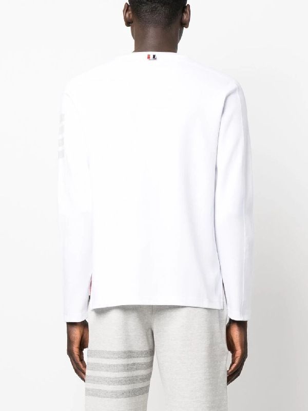 4-Bar Cotton Long Sleeve Top