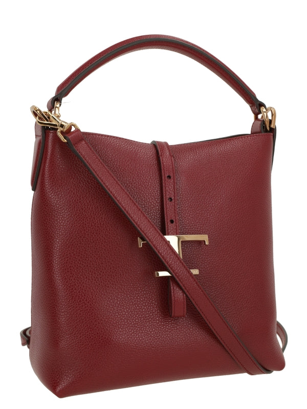 Tod'S Burgundy Tote Bags