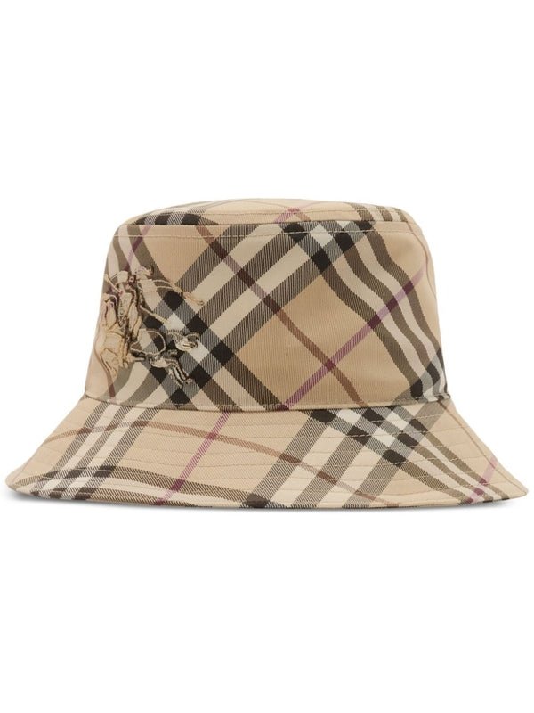 EKD Logo Check Pattern Bucket Hat