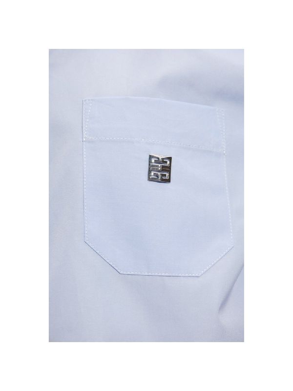 4g Logo Plaque Cotton Shirt