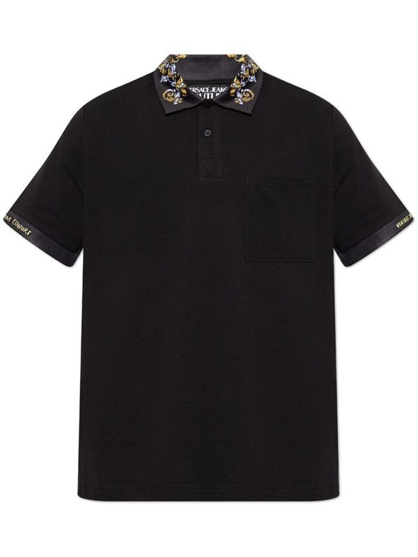 Baroque Collar Cotton Polo
  Shirt