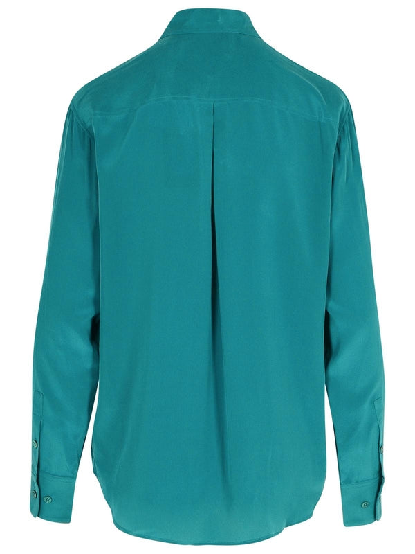 Teal Silk Shirt