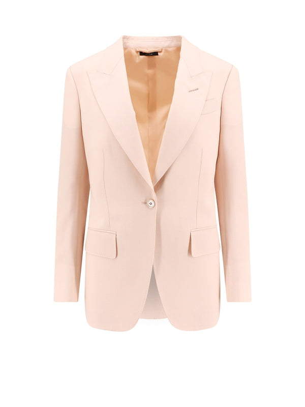 Single-Breasted Wool Tailored Jacket