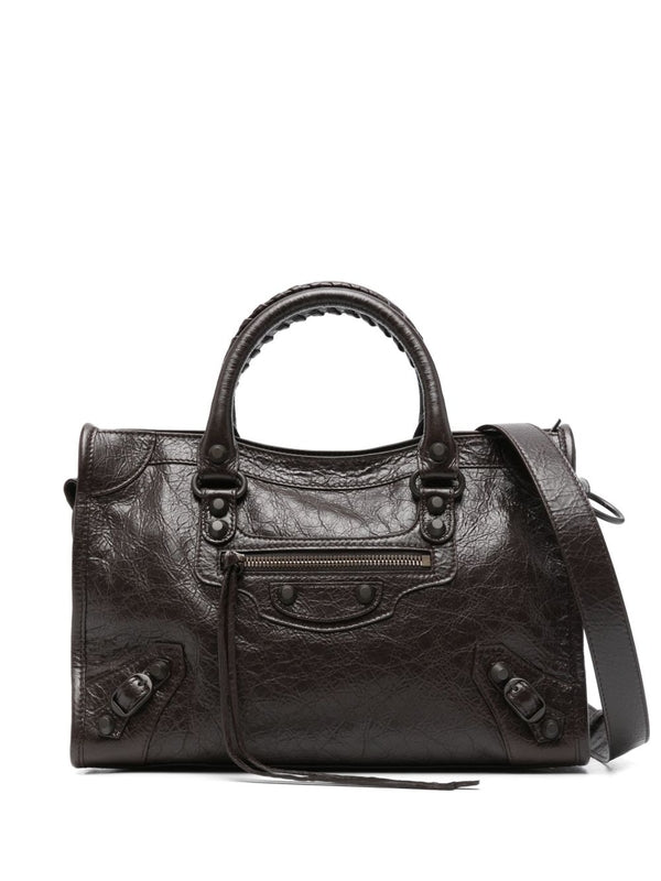 Balenciaga City Small Brown Tote Bags