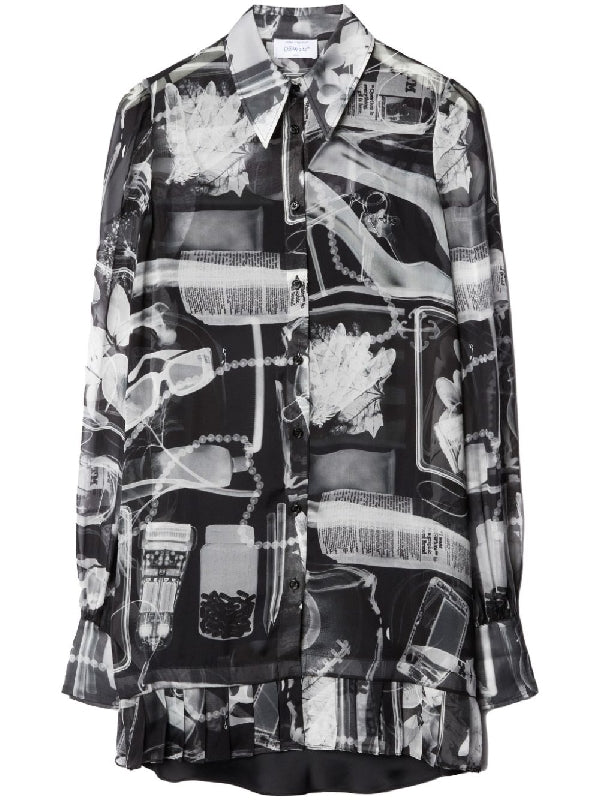 X Ray Printed Silk Shirt