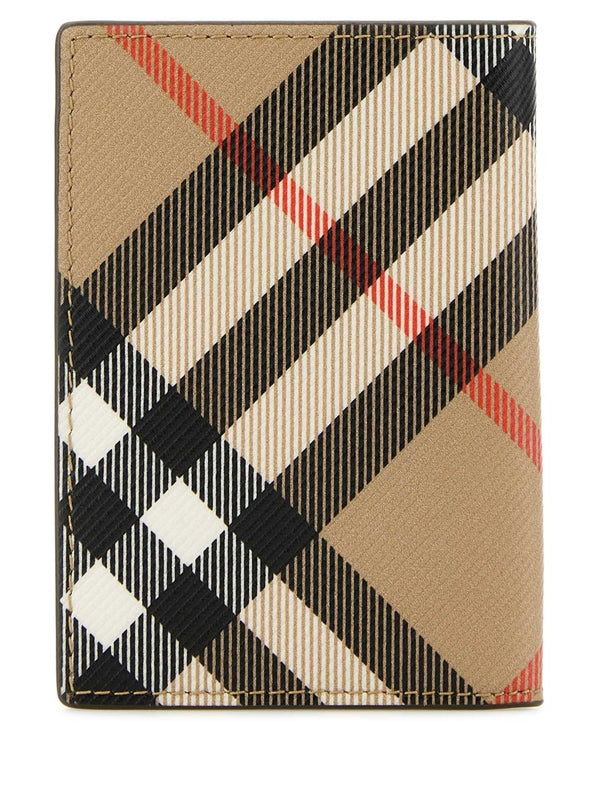 Vintage Check Fold Card Wallet