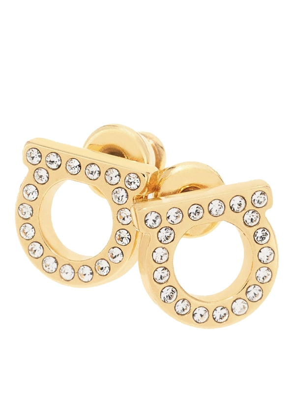 Crystal Gancini Hoop Earrings